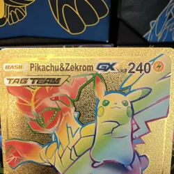 Pokemon Pikachu & Zekrom GX 184/181 SM Team Up Secret Rare Metal TAG TEAM 240 HP - Image 4