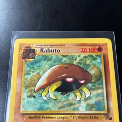 Pokemon TCG Kabuto Fossil Set Regular 1999 Common NM - Image 2