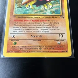 Pokemon TCG Kabuto Fossil Set Regular 1999 Common NM - Image 3