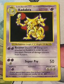 Pokemon Card - Kadabra Base Set (Shadowless) 32/102 - Image 2