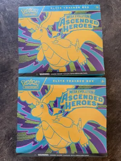 Two Pokemon TCG Ascended Heroes ETB NEW SEALED X2 - Image 1