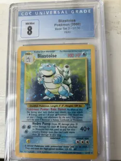 Pokemon Blastoise Original Base Card Graded By CGC 8. Fantastic Condition. - Image 1