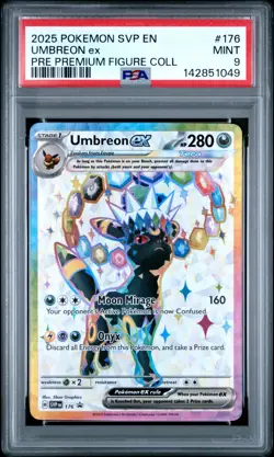 2025 Pokemon Prismatic Umbreon Premium Figure Collection Promo 176 PSA 9 - Image 1