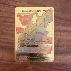 Pokemon TCG Pikachu & Zekrom GX Sun & Moon - Team Up 184/181 Holo Secret Rare - Image 1