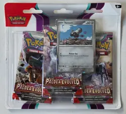 Pokemon TCG Paldea Evolved Triple Blister Varoom Promo New & Sealed - Image 1