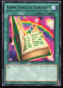 Yu-Gi-Oh TCG #DPBC-EN047 Toon Table of Contents Rare,1st Edition - Image 1