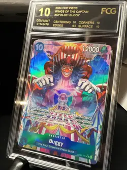 One Piece OP09-051 Emperors in the New World Buggy Alt Art Graded 10 - Image 1