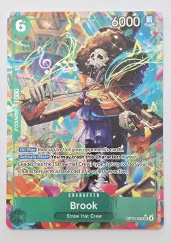 One Piece TCG Brook OP15-032 SR - Alt Art - Adventure on Kami's Island- NM - Image 1