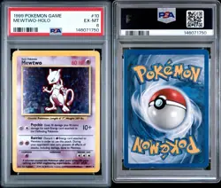 1999 Pokemon Base Set Unlimited - Mewtwo 10/102 - Holo - PSA Graded: 6 - Image 3