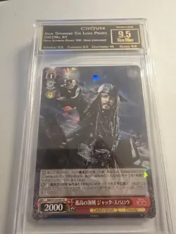 Jack Sparrow #061 Lone Pirate DISNEY 100 Japan 2023 Weiss Schwarz Crown GEM 9.5 - Image 1