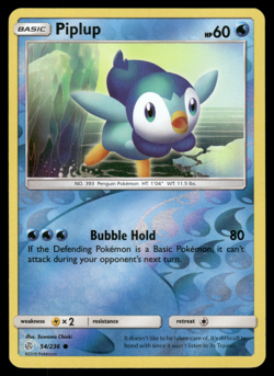 Pokemon TCG - Cosmic Eclipse - Piplup 54/236 Reverse Holo - P - Image 1