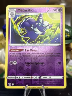 Meowstic 61/163 Battle Styles Reverse Holo Rare Pokemon TCG D1.1 - Image 1