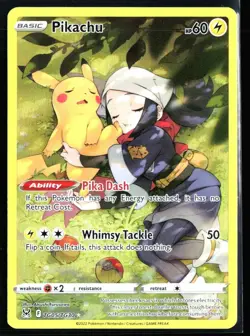 2022 Lost Origin Pikachu #TG05 Trainer Gallery Holo Pokemon Card - Image 1