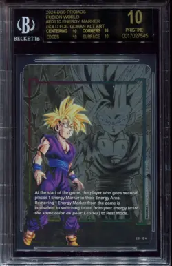Energy Marker E01-10 Gold Alt Art BGS 10 Black Label DBS Fusion World Card - Image 1