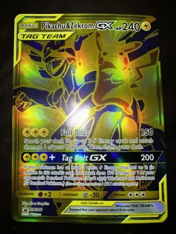Jumbo Card Pikachu & Zekrom GX SM248 Black Star Promo Pokemon Card NM - Image 1