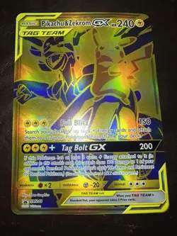 Jumbo Card Pikachu & Zekrom GX SM248 Black Star Promo Pokemon Card NM - Image 2
