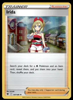 Irida 147/189 Holo Rare Astral Radiance Pokemon Holo Lightly Played - Image 1