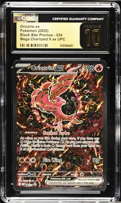 Pokemon TCG Oricorio Ex Mega Charizard UPC Black Star Promos 024 CGC 10 Pristine - Image 1