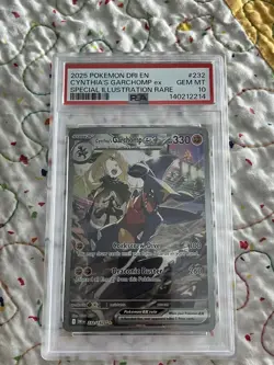 2025 POKEMON DRI EN-DESTINED RIVALS #232 CYNTHIA'S GARCHOMP EX PSA 10 - Image 1