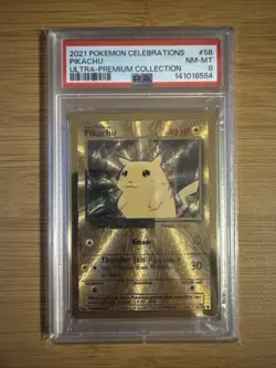 Pikachu 🔥 2021 Pokemon Celebrations Ultra Premium Collection 58/102 - PSA 8 - Image 1