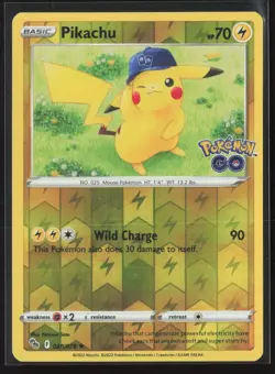 Pikachu 028/078 Holo Rare Pokemon GO Pokemon Reverse Holo Near Mint - Image 1