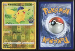 Pikachu 028/078 Holo Rare Pokemon GO Pokemon Reverse Holo Near Mint - Image 3