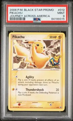 Pokemon PSA 9 Pikachu #012 Journey Across America 10Th Anniversary 2006 English - Image 1