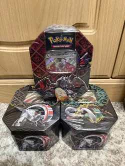 Pokemon TCG Scarlet & Violet Paldean Fates Tins X 3 Complete Art Tin Set SEALED - Image 3