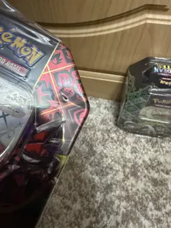Pokemon TCG Scarlet & Violet Paldean Fates Tins X 3 Complete Art Tin Set SEALED - Image 4