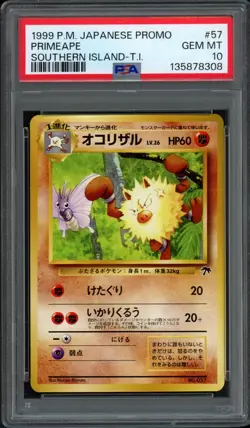 1999 Pokemon Japanese Southern Islands Promo Primeape 57 PSA 10 Gem Mint - Image 1