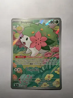 Pokemon TCG Shaymin 185/182 Destined Rivals Illustration Rare Holo NM - Image 1