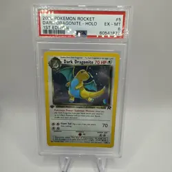 Dark Dragonite Holo 1st Edition PSA 6 2000 Pokemon Rocket #5 - Image 1