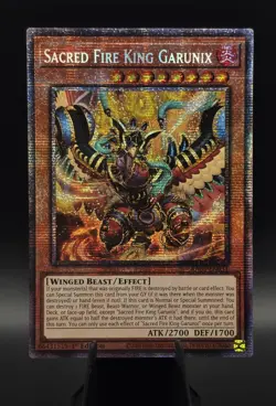 Yu-Gi-Oh! Sacred Fire King Garunix (Starlight Rare) RA05-EN031 - Image 1