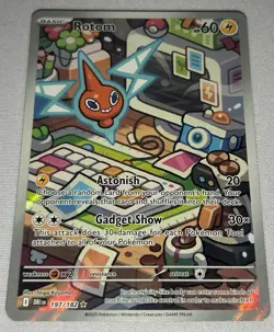 Pokemon TCG Rotom 197/182 Destined Rivals Full Art Holo Card NM - Image 1