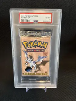 1999 WOTC-POKEMON GRADED 1ST EDITION FOSSIL PACK AERODACTYL PSA 8 - Image 1