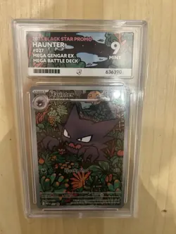 Pokemon TCG Haunter 2025 Black Star Promo 027 ACE 9 MINT - Image 1
