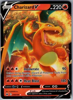 Charizard V 018/159 Crown Zenith - Pokemon Card - NM - Image 1