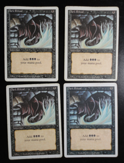 Dark Ritual X4 Revised MP Moderately Played MTG Magic the Gathering - Image 1