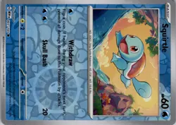 Pokemon Squirtle 007/165 Reverse Holo SV Scarlet Violet 151 Pokemon Trading Card - Image 5
