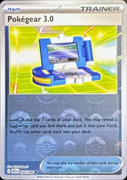 Pokegear 3.0 (Poke Ball Pattern) 084/086 Holo Uncommon Black Bolt Pokemon NM - Image 1