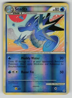 Seadra 40/95 Uncommon HGSS Unleashed Pokemon Reverse Holo NM - Image 1