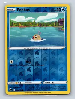 Feebas Reverse Holo SWSH03: Darkness Ablaze #038/189 Pokemon TCG LP - Image 1