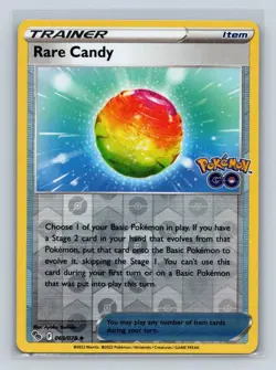 Rare Candy Reverse Holo Pokemon GO #069/078 Pokemon TCG LP - Image 1