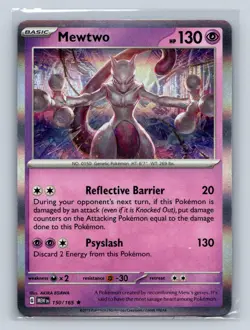 Mewtwo Holo Rare SV: Scarlet & Violet 151 #150/165 Pokemon TCG LP - Image 1