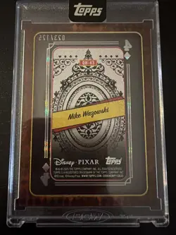 2025 Topps Mint Disney 4 Of Diamonds Mike Wazowski #110/125 Playing Card - Image 2