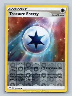 Treasure Energy Reverse Holo SWSH07: Evolving Skies #165/203 Pokemon TCG MP - Image 1