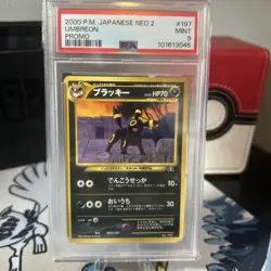 Pokemon Umbreon Neo Premium File 2 #197 PSA 9 - Image 4