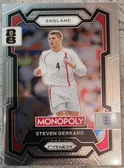 Panini Prizm Monopoly FIFA World Cup 2026 Steven Gerrard England Prizm Base Card - Image 1