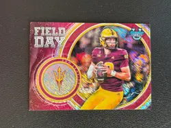 Sam Leavitt 2025 Bowman Chrome Field Day Shimmer Refractor RC Arizona St LSU E60 - Image 1