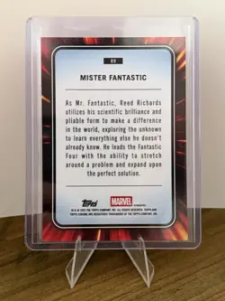 2025 Topps Chrome Sapphire Marvel Mister Fantastic Orange Sapphire /25 - Image 2